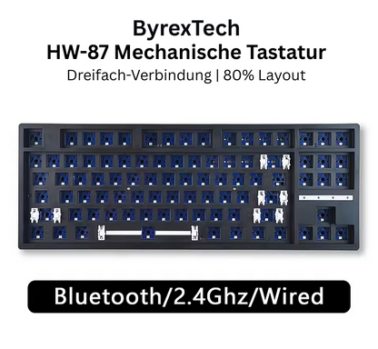 ByrexTech HW-87 – Weiß/Schwarz| 80% TKL Hot-Swap Gaming-Tastatur