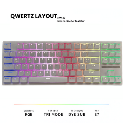 Produktbild der weißen HW-87 QWERTZ Layout