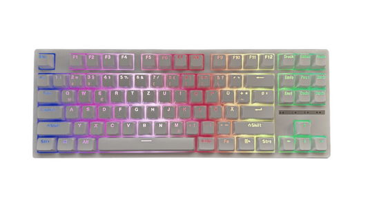 ByrexTech HW-87 – Weiß/Schwarz| 80% TKL Hot-Swap Gaming-Tastatur